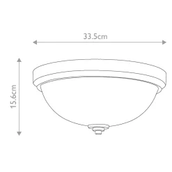 Deckenleuchten|Badezimmer Lampe*Elstead Deckenleuchte Bad rund Ø 33,5 cm IP44 Messing Weiß 2x E27
