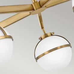 Elstead Deckenleuchte Badezimmer IP44 81,3 cm breit Messing Antik Weiß< Deckenleuchten|Badezimmer Lampe