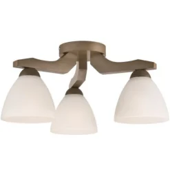 Deckenleuchten|Flurlampen*Lamkur Deckenleuchte BATORY Holz 3-flmg Modern Wohnzimmer