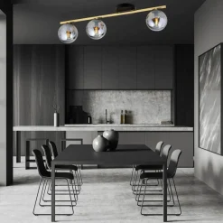 Deckenleuchten|Bürolampen*Emibig Deckenleuchte BEPPE Schwarz Graphit Gold E14