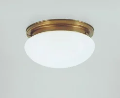 Berliner Messingleuchten Deckenleuchte blendarm Berliner Messing Glas Ø30 cm E27< Flurlampen|Bürolampen