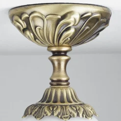 Giovanni Battista Deckenleuchte Bronze Hell Glasschirm Beatrice< Metall Lampen|Messinglampen