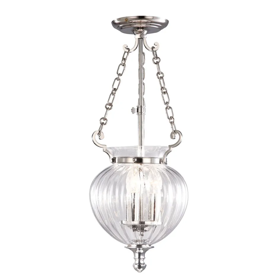 Deckenleuchten|Wohnzimmerlampen*Elstead Deckenleuchte CANDELA 6 in Nickel Ø22cm Wohnzimmer