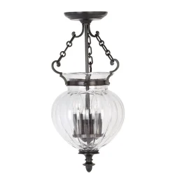 Deckenleuchten|Designerlampen*Elstead Deckenleuchte CANDELA 6 in Bronze Glas Ø22cm Lampe