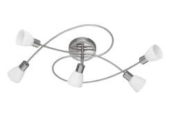 Trio Reality Deckenleuchte CARICO in Nickel matt 5-flmg< Deckenleuchten|Spots