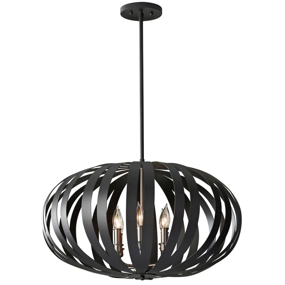 Elstead Deckenleuchte CEYDA Schwarz Ø65cm kürzbar Lampe< Deckenleuchten|Moderne Lampen