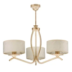 Jupiter Deckenleuchte DAGNO Shabby Gold Weiß 3-armig Lampe< Deckenleuchten|Schlafzimmer Lampen