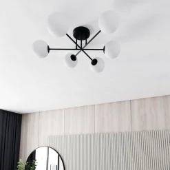 Emibig Deckenleuchte DIONISIA Weiß Schwarz Kugelschirme< Deckenleuchten|Flurlampen