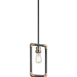 Deckenleuchten|Wohnzimmerlampen*Elstead Deckenleuchte DREVO Schwarz Messing kürzbar Lampe