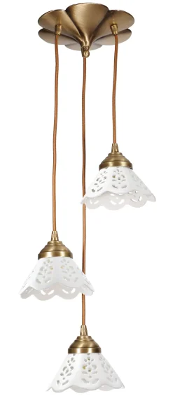 Giovanni Battista Deckenleuchte E14 Floral Weiß< Lampen Aus Aller Welt|Rustikale Lampen