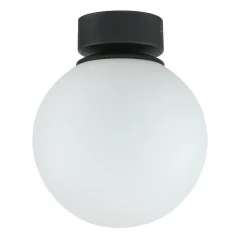 TK Lighting Deckenleuchte E27 Schwarz Weiß Glas Metall Modern< Glaslampen|Metall Lampen