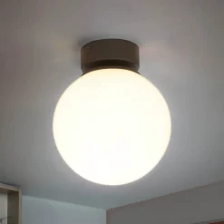 TK Lighting Deckenleuchte E27 Schwarz Weiß Glas Metall Modern< Glaslampen|Metall Lampen