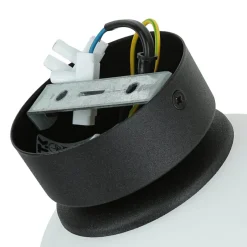 TK Lighting Deckenleuchte E27 Schwarz Weiß Glas Metall Modern< Glaslampen|Metall Lampen