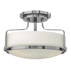 Elstead Deckenleuchte E27 Weiß Chrom Glas Metall Ø37cm< Glaslampen|Jugendstil Lampen