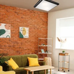 Lamkur Deckenleuchte ERIN Braun Modern quadratisch< Deckenleuchten|Flurlampen