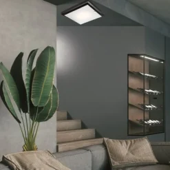 Lamkur Deckenleuchte Esszimmer Braun Holz quadratisch< Deckenleuchten|Flurlampen