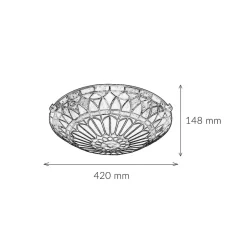 Deckenleuchten|Flurlampen*Elstead Deckenleuchte FARFALLA 10 Buntglas Tiffany Lampe