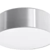 Deckenleuchten|Flurlampen*Sollux Deckenleuchte flach rund Ø 25 cm Grau E27 blendarm
