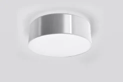 Deckenleuchten|Flurlampen*Sollux Deckenleuchte flach rund Ø 25 cm Grau E27 blendarm