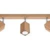 Sollux Deckenleuchte 3-flammig 45 cm lang Holz GU10 BASILEA< Holzlampen|Moderne Lampen