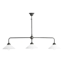 Giovanni Battista Deckenleuchte 3-flammig B: 114,5 cm Glas Messing E27< Glaslampen|Messinglampen