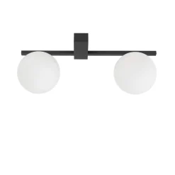 Nowodvorski Deckenleuchte 2-flammig G9 48 cm lang Schwarz Weiß Glas Kugel< Deckenleuchten|Flurlampen