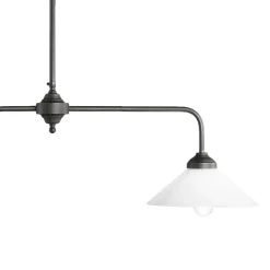 Deckenleuchten|Hängelampen*Giovanni Battista Deckenleuchte 2-flammig Messing Glas H: max. 89,5 cm E27