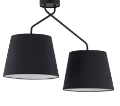 Sigma Deckenleuchte 2-flammig Schwarz Weiß Metall E27< Deckenleuchten|Schlafzimmer Lampen