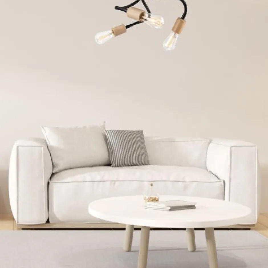 Deckenleuchten|Flurlampen*Lamkur Deckenleuchte flexibel Schwarz Modern Wohnzimmer