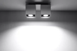 Sollux Deckenleuchte GEO in Grau 2-flmg< Deckenleuchten|Flurlampen