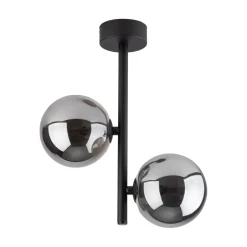 TK Lighting Deckenleuchte Glas Metall 2-flammig G9 Grau Schwarz< Deckenleuchten|Moderne Lampen