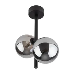 TK Lighting Deckenleuchte Glas Metall 2-flammig G9 Grau Schwarz< Deckenleuchten|Moderne Lampen