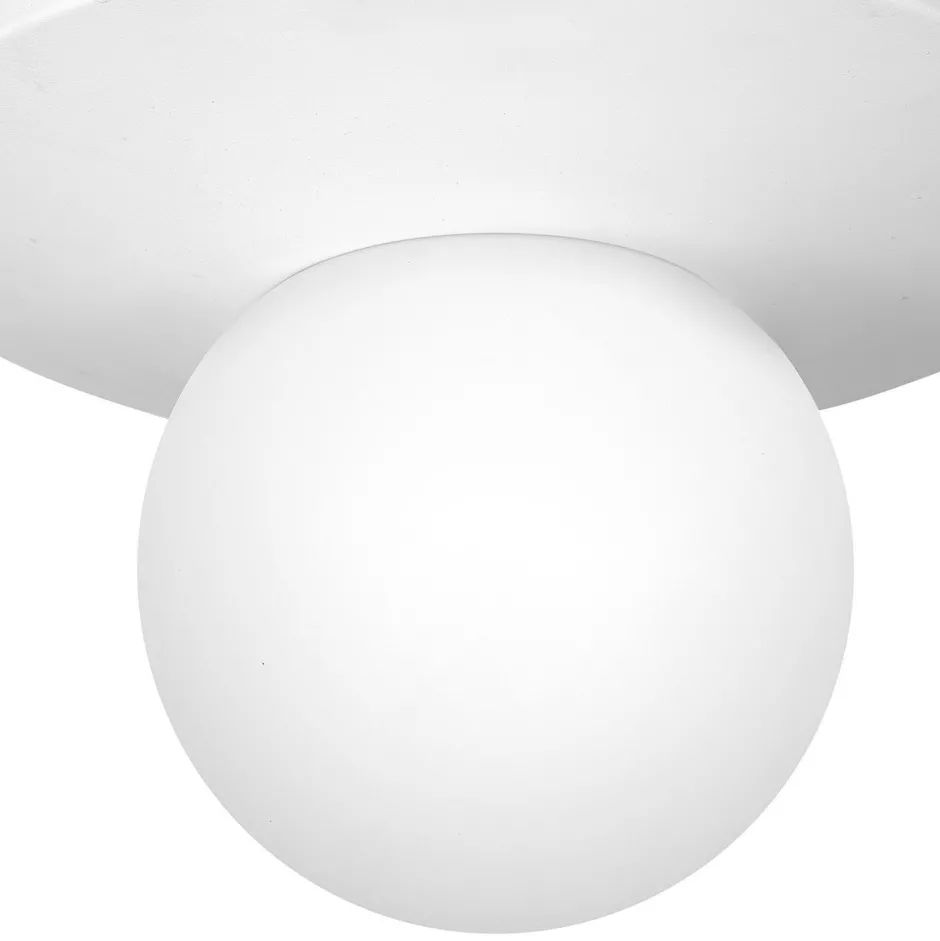 Deckenleuchten|Badezimmer Lampe*Luminex Deckenleuchte Glas Metall Weiß Ø29 cm E14 blendarm