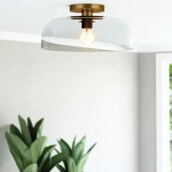 Deckenleuchten|Flurlampen*Elstead Deckenleuchte Glas Metall Ø 30,5 cm rund E27 Modern