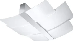 Sollux Deckenleuchte Glas Metall 61 cm lang blendarm flach 3x E27< Deckenleuchten|Flurlampen