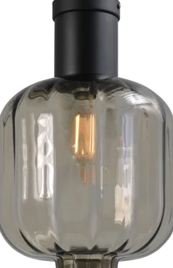 Deckenleuchten|Glaslampen*Masterlight Deckenleuchte Glas Metall Schwarz Ø 28 cm E27 ELYA Flur