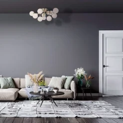 Maytoni Deckenleuchte Glas Metall G9 60 cm breit in Gold Weiß< Deckenleuchten|Badezimmer Lampe