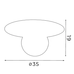 Luminex Deckenleuchte Glas Metall Weiß Ø35 cm rund E14 blendarm< Deckenleuchten|Badezimmer Lampe