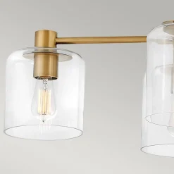 Deckenleuchten|Badezimmer Lampe*Elstead Deckenleuchte Glas Metall verstellbare Breite Messing antik