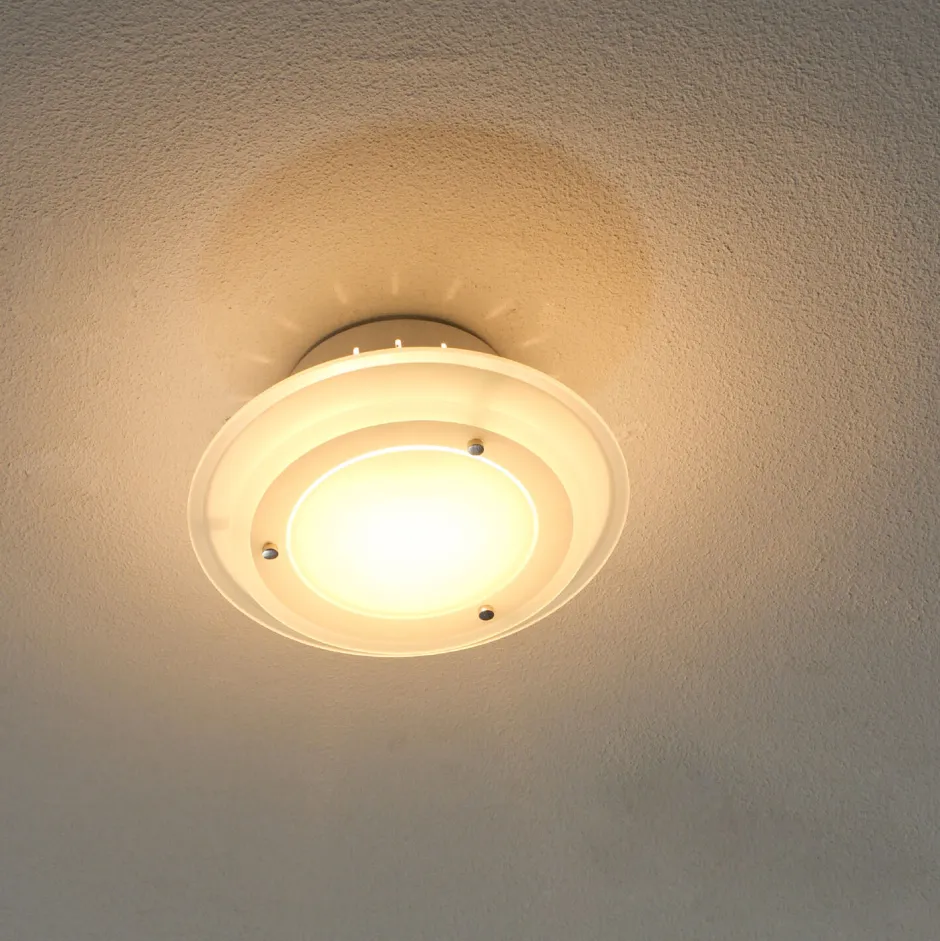 Deckenleuchten|Flurlampen*Esto Deckenleuchte Glas Schirm Ø 22 cm rund blendarm