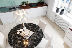 By Rydéns Deckenleuchte Glas Schirme B: 50 cm 8x G9 Modern Weiß Chrom< Hängelampen|Wohnzimmerlampen