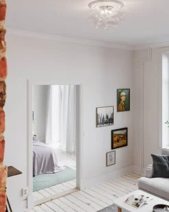 By Rydéns Deckenleuchte Glas Schirme B: 50 cm Chrom 6x G9 Modern< Deckenleuchten|Flurlampen