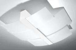 Deckenleuchten|Bürolampen*Sollux Deckenleuchte Glasschirm blendarm Weiß 3x E27 MAGO