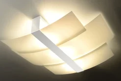 Deckenleuchten|Bürolampen*Sollux Deckenleuchte Glasschirm blendarm Weiß 3x E27 MAGO