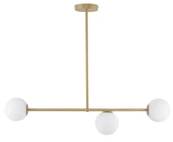 Sigma Deckenleuchte Gold Glas Metall G9 L:86 cm blendarm< Deckenleuchten|Kugellampen