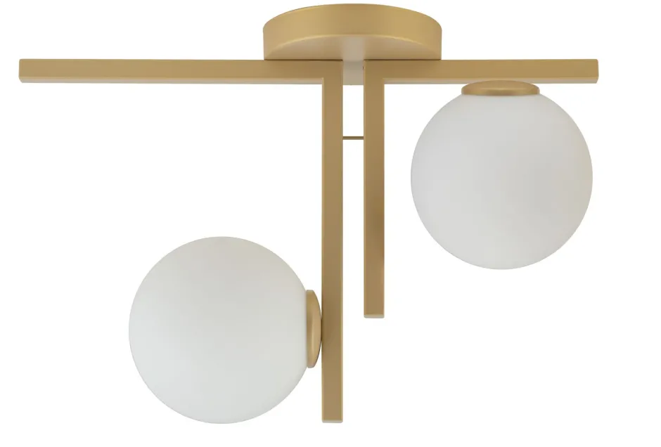 Deckenleuchten|Kugellampen*Sigma Deckenleuchte Gold Kugel Glas Metall L:45 cm wohnlich