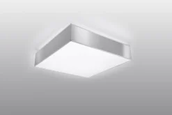 Sollux Deckenleuchte Grau blendarm B: 25 cm E27 eckig< Wohnzimmerlampen|Moderne Lampen