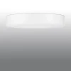 Sollux Deckenleuchte groß Ø 80 cm rund Weiß Stoff Glas 6x E27< Deckenleuchten|Flurlampen