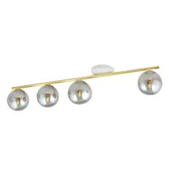 Deckenleuchten|Flurlampen*Emibig Deckenleuchte groß 100 cm lang Rauchglas Metall