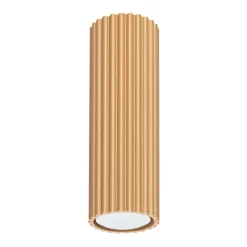 Flurlampen|Wohnzimmerlampen*Sollux Deckenleuchte GU10 Ø 6,5 cm schmal H: 20 cm in Gold Aufputz
